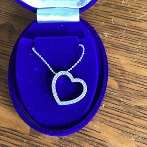 Dazzling Silver Heart Necklace